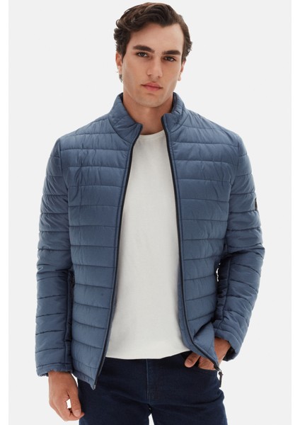 Ds Damat Slim Fit Mavi Rüzgar Geçirmez Elyaf Dolgulu Şişme Mont 3HF07ORT04262 fiyatları