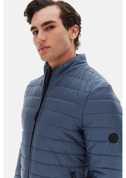 Ds Damat Slim Fit Mavi Rüzgar Geçirmez Elyaf Dolgulu Şişme Mont 3HF07ORT04262 fırsatları