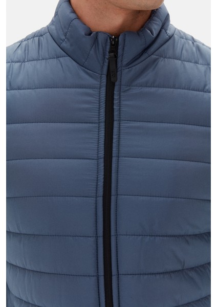 Ds Damat Slim Fit Mavi Rüzgar Geçirmez Elyaf Dolgulu Şişme Mont 3HF07ORT04262 indirimleri