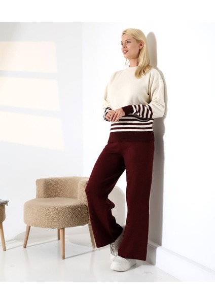 Asil Çizgili ve Düz Renk Triko Takım fırsatları