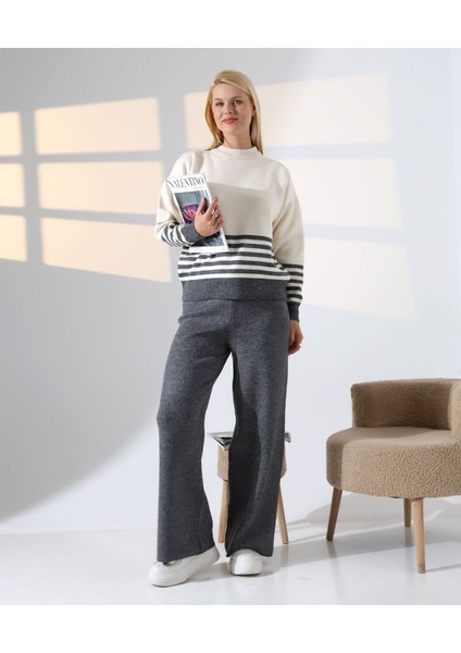 Asil Çizgili ve Düz Renk Triko Takım modelleri