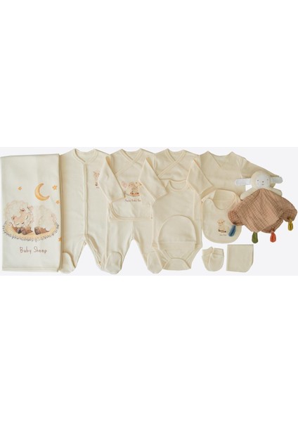 Organik Annesinin Kuzusu 12 Li Zıbın Set - Ekru fiyatları