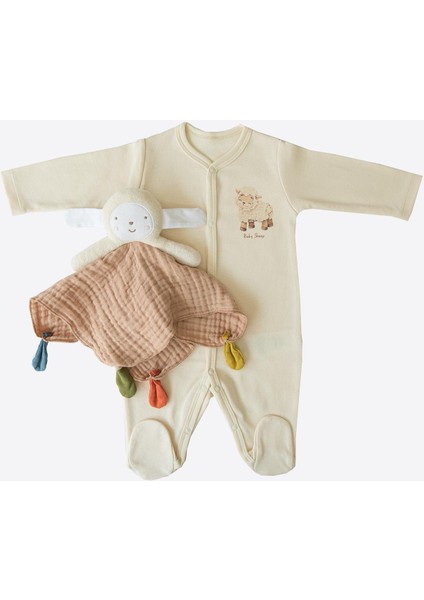 Organik Annesinin Kuzusu 12 Li Zıbın Set - Ekru indirimleri