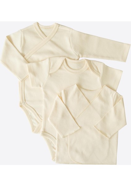 Organik Annesinin Kuzusu 12 Li Zıbın Set - Ekru