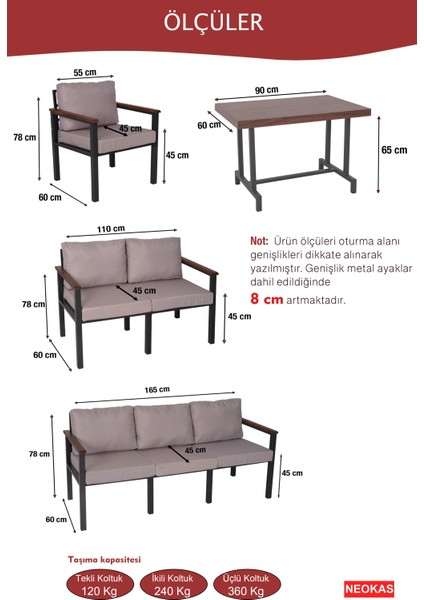 Bahce Mobilyası, Modern Balkon Mobilyası, Kafe Oturma Takımı, Teras Koltugu, 1+1+2+3+M indirimleri