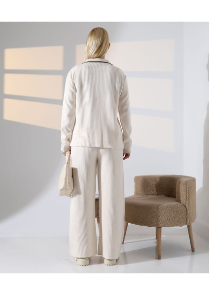 Biye Detaylı Cepli Hırka Triko Takım indirimleri
