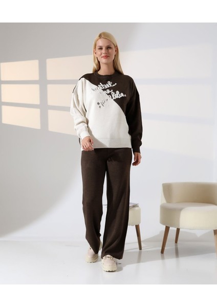 Renk Bloklu Triko Takım modelleri