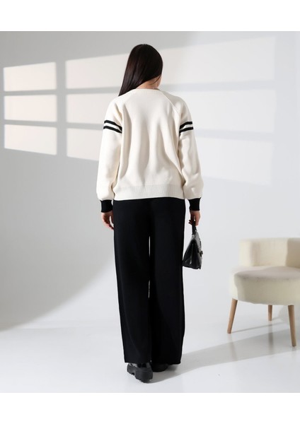 Baskılı Bisiklet Yaka Triko Takım indirimleri