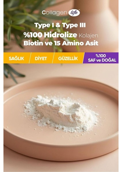 Collagenlife Kolajen %100 Hidrolize , Peptitler , Biotin ve 15 Amino Asit Içeren Gıda Takviyesi 30 Günlük modelleri
