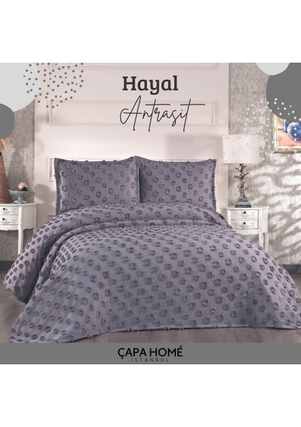 Çapa Home Şönil Yatak Örtüsü / Çeyizlik / Günlük Kullanıma Uygun/ 3 Parça Yatak Örtüsü Hayal
