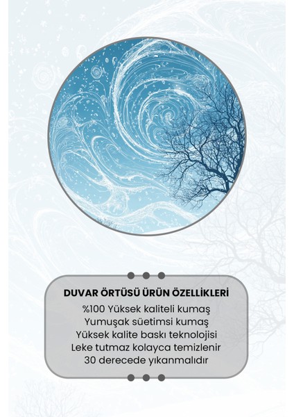 Kış Fırtınası Desenli Duvar Halısı Duvar Örtüsü Tapestry Süet Dokulu Kumaş modelleri