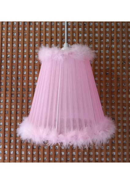 Pembe Organze Avize M-68 Yatak Odası Çocuk Odası Genç ve Bebek Odası Avize Aydınlatma Sarkıt modelleri