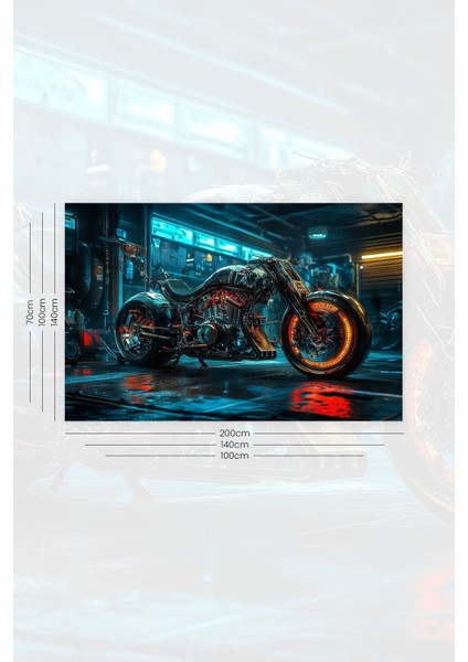 Neon Işıklı Motosiklet Desenli Duvar Halısı Duvar Örtüsü Tapestry Süet Dokulu Kumaş fiyatları