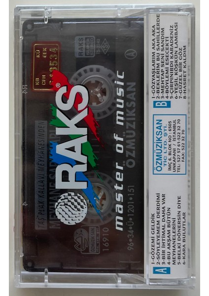Meyhane Şarkıları 2 Kaset (Jelatininde Sıfır Orijnal Dönem Baskı Kaset) fiyatları