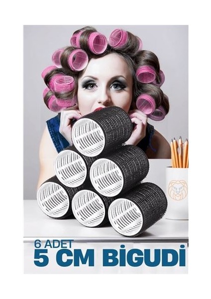 5 cm Bigudi 6 Li Paket
