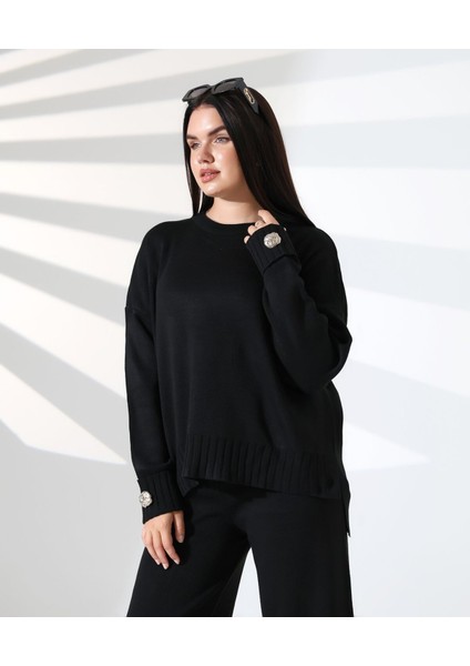 Rahat Kalıp Kol Detaylı Triko Takım fiyatları