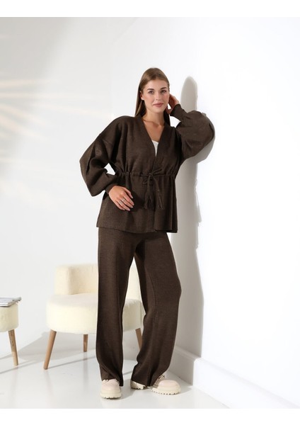 Kuşak Detaylı Ikili Triko Takım fiyatları