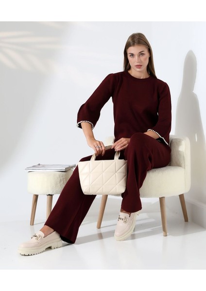 Inci Volanlı Kol Detaylı Triko Takım fırsatları