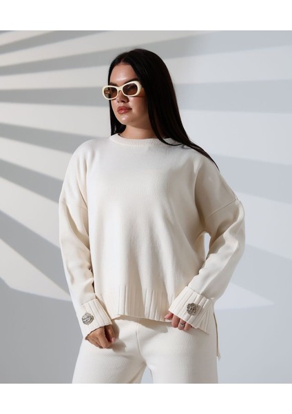 Rahat Kalıp Kol Detaylı Triko Takım fiyatları