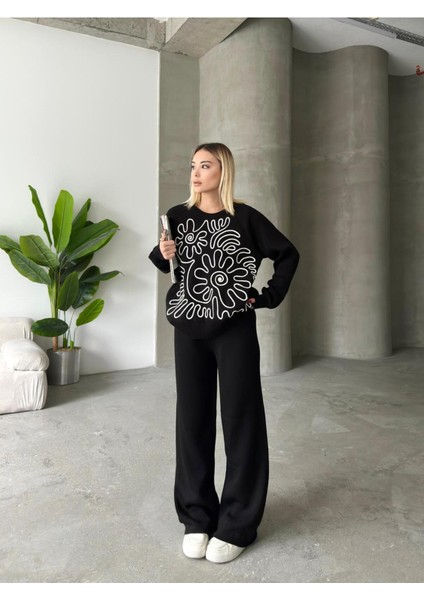 Elegance Desenli Alt Üst Triko Takım modelleri