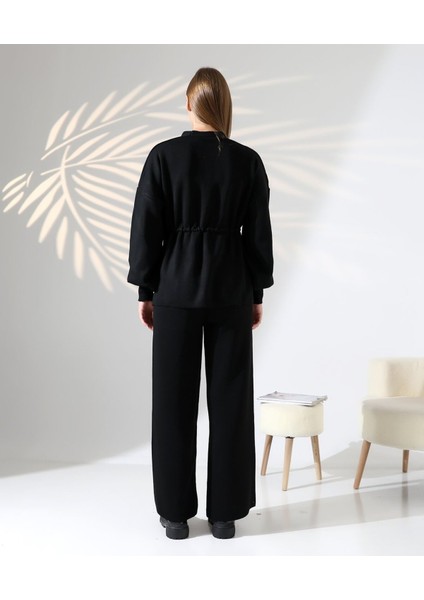 Kuşak Detaylı Ikili Triko Takım indirimleri