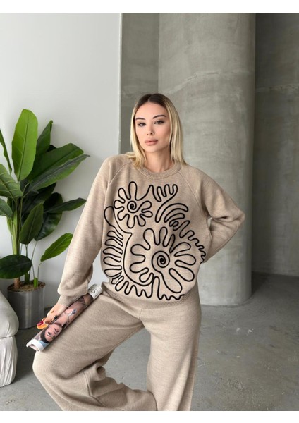 Elegance Desenli Alt Üst Triko Takım fırsatları