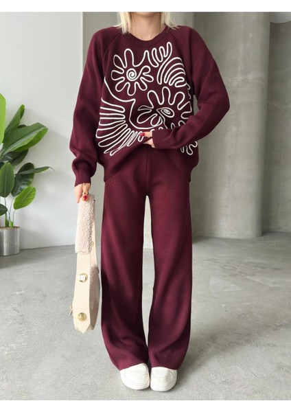 Elegance Desenli Alt Üst Triko Takım modelleri