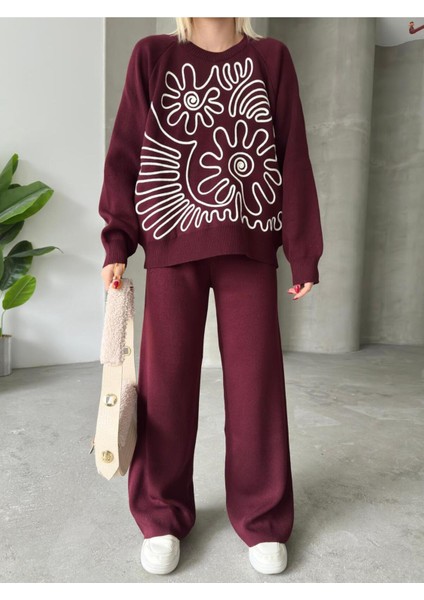 Elegance Desenli Alt Üst Triko Takım fırsatları