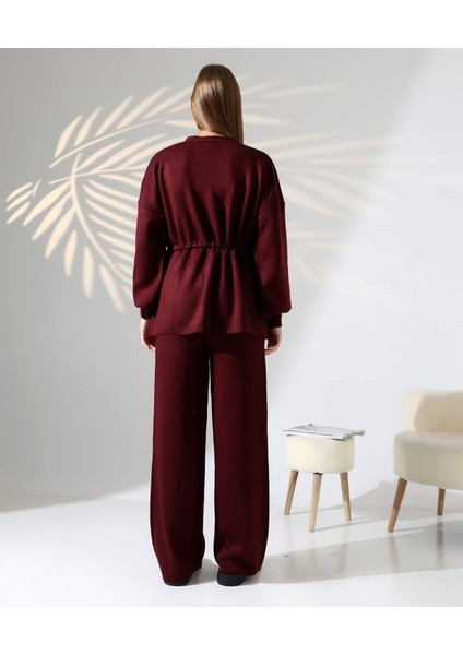 Kuşak Detaylı Ikili Triko Takım indirimleri