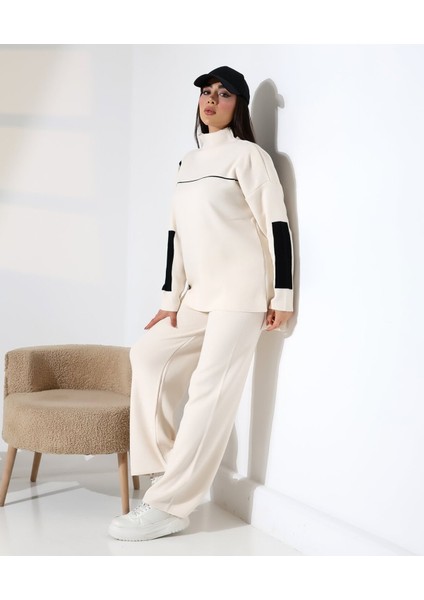 Sportif Şerit Detaylı Triko Takım fiyatları