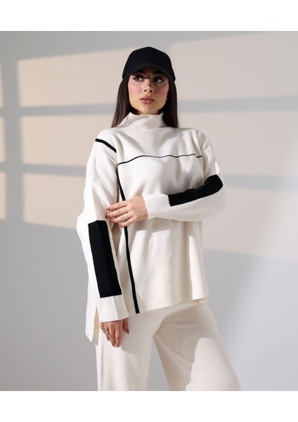 Sportif Şerit Detaylı Triko Takım modelleri