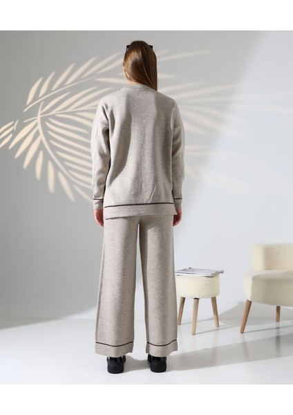 Kontrast Dikişli Kadın Triko Takım indirimleri