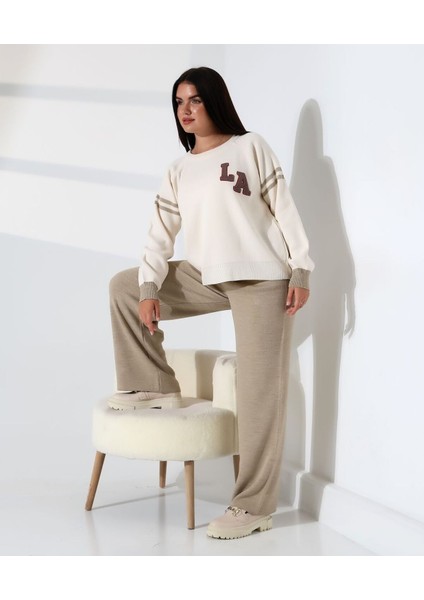 Baskılı Bisiklet Yaka Triko Takım fırsatları