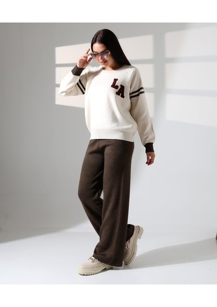 Baskılı Bisiklet Yaka Triko Takım modelleri