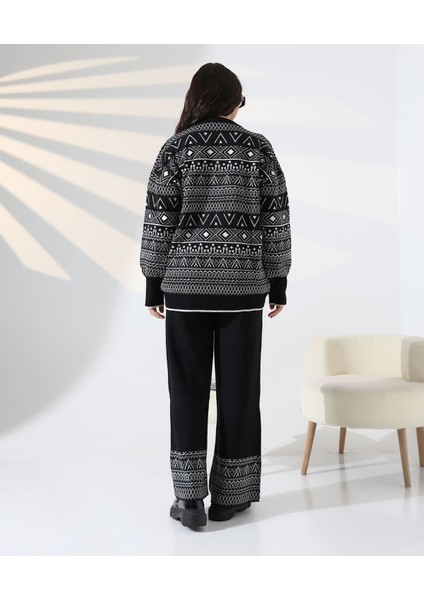 Jakarlı Oversize Alt-Üst Triko Takım indirimleri