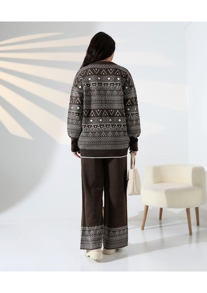 Jakarlı Oversize Alt-Üst Triko Takım indirimleri