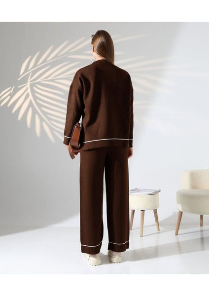 Kontrast Dikişli Kadın Triko Takım indirimleri