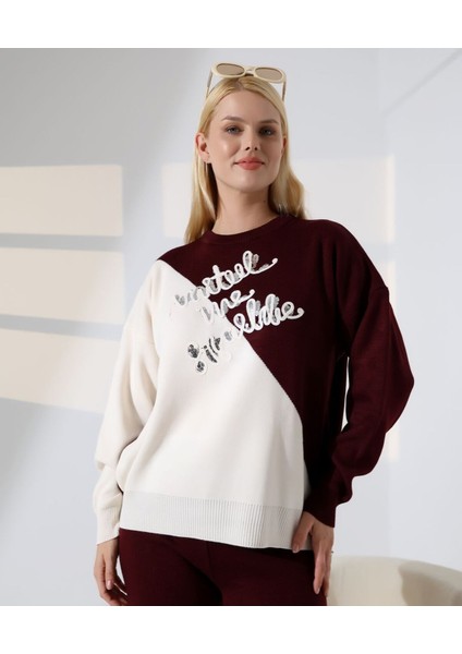 Renk Bloklu Triko Takım modelleri