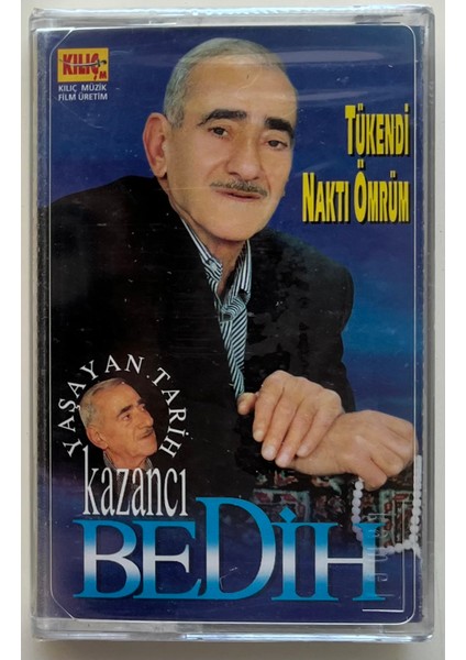 Kazancı Bedih Tükendi Nakti Ömrüm Kaset (Jelatininde Sıfır Orijnal Dönem Baskı Kaset)