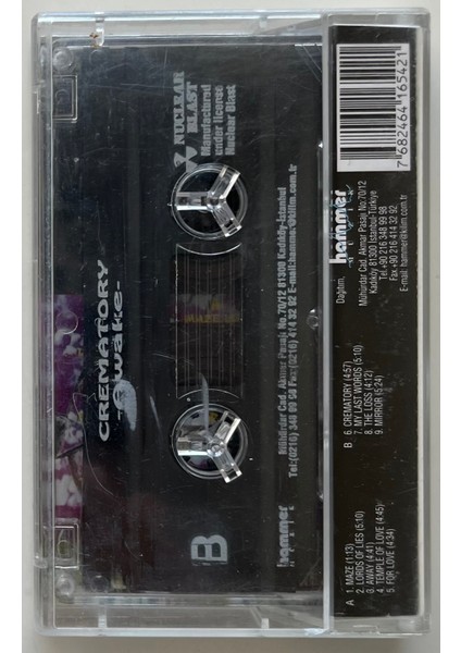 Crematory Awake Kaset (Orjnal Dönem Baskı Kaset) fiyatları