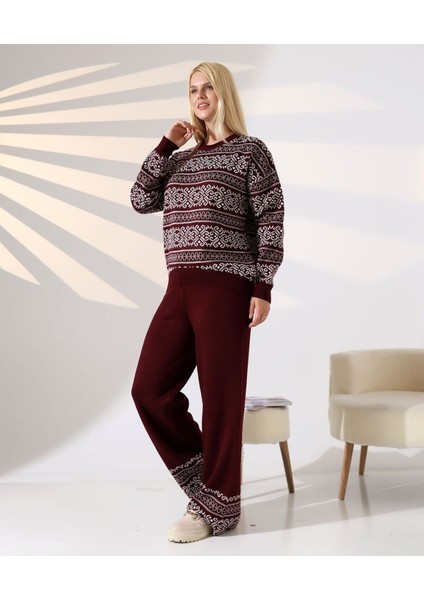 Iskandinav Desenli Konfor Triko Takım