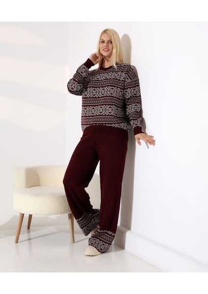 Iskandinav Desenli Konfor Triko Takım modelleri