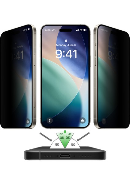 Buff iPhone 17/17 Pro/16 Pro 5d Privacy Easyfit 2 Adet Ekran Koruyucu fırsatları