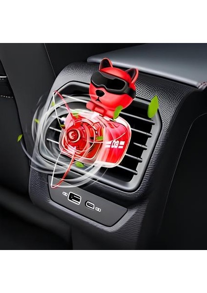 Pervaneli Klima Süsü Oto Koku Klipsi Kırmızı Pilot Kedi Hava Ferahlatıcı Maskot fiyatları