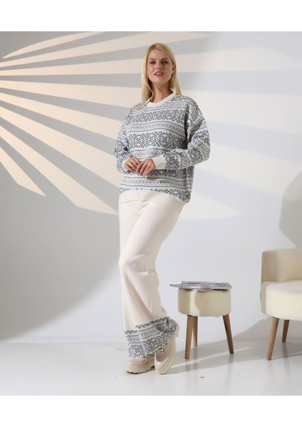 Iskandinav Desenli Konfor Triko Takım