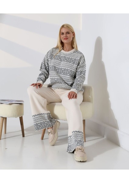 Iskandinav Desenli Konfor Triko Takım fırsatları
