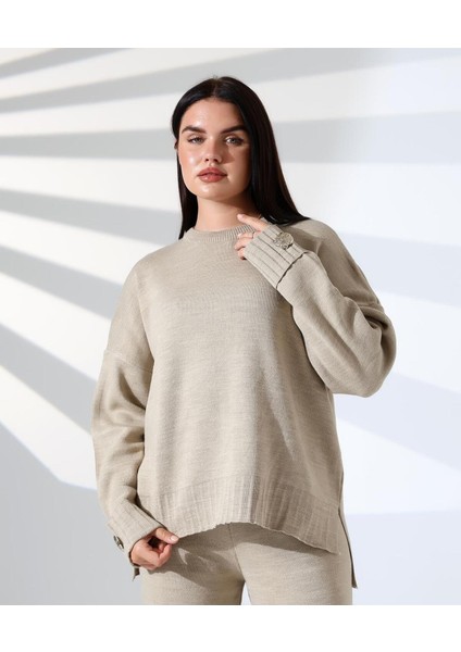 Rahat Kalıp Kol Detaylı Triko Takım fiyatları