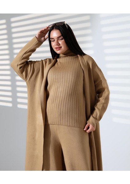 Balıkçı Yaka Asil Üçlü Triko Takım fiyatları