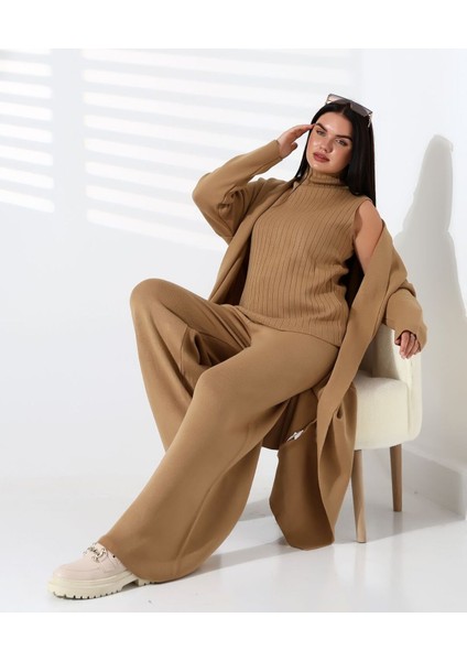 Balıkçı Yaka Asil Üçlü Triko Takım fırsatları