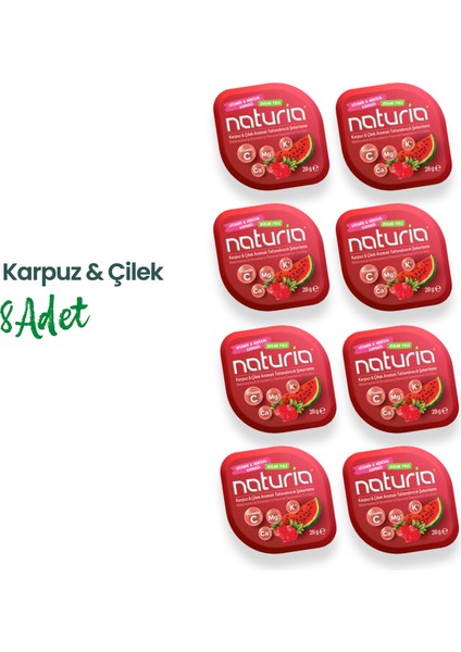 Karpuz & Çilek Aromalı Stevialı Şekerleme